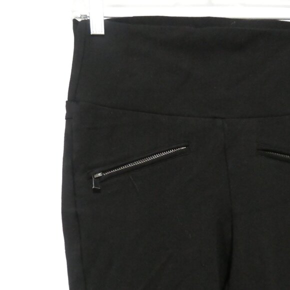 THYME | small | Black Maternity Leggings With Quilted Leg Bottoms - Picture 3 of 16